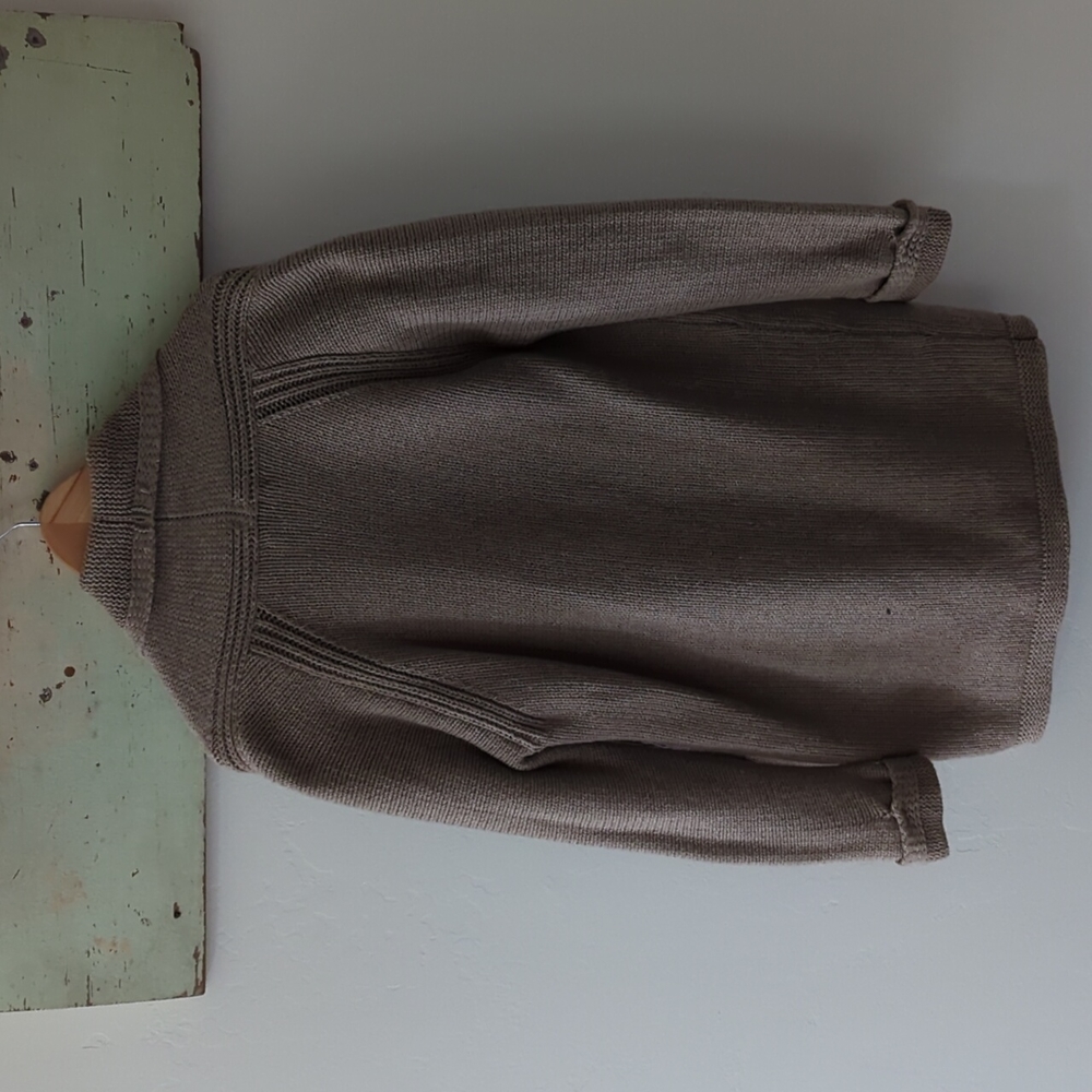 J. CREW I Oversized Tan Cotton & Wool Blend Open-Front Long Cardigan Sweater, XS - Picture 5 of 13